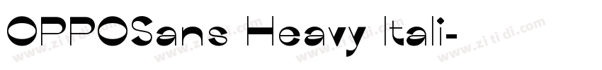 OPPOSans Heavy Itali字体转换